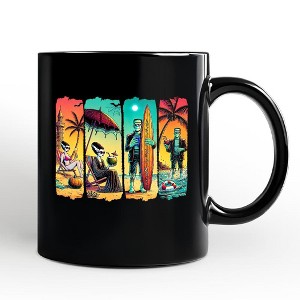 Frankenstein's Beach Vacation Mug, Retro Neon Summer Vibes Gift | OrnamentallyYou - 1 of 4