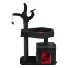 FURNIinspire Pet Tower 44.5 Inch Heavy Duty Gothic Cat Tree Tower Indoor Large Condo, Halloween Pet Activities Platform, Black , 15.8"*27.6"*44.5" - 2 of 4