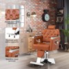Karl Home All Purpose Heavy Duty Reclining Hair Salon Chair with Headrest Brown - 2 of 4