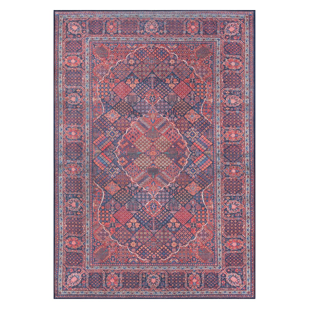 2'x3' Medallion Loomed Accent Rug Navy - Momeni