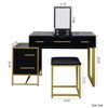 SKRAN Makeup Vanity Set with Mirror, Dresser Table with Nightstand, 4 Drawers - MDF, Ideal for Bedroom and Beauty Essentials Organization - 4 of 4