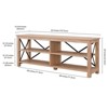 62 in. White Oak Wood TV Stand - Henn&Hart - 3 of 4