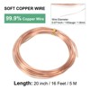 Unique Bargains Soft Pure Copper Jewelry Making Gardening Wire 1 Roll - 3 of 4