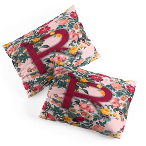 Deny Designs Standard Burcu Korkmazyurek Summer Botanical Monogram Pillow Shams - 1 of 3