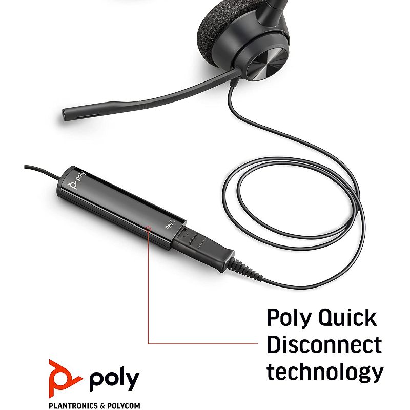 Poly DA75 USB-A / USB-C Digital Adapter - Works with Poly Call Center Quick Disconnect (QD) Headsets - Works with Avaya, Genesys & Cisco call center, 3 of 7