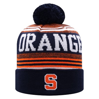 NCAA Syracuse Orange Men's Rupture Knit Cuffed Beanie with Pom