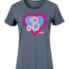 Women's - Barbie - Heart Crest Graphic T-shirt Dress - 2 of 4