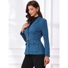 INSPIRE CHIC Women's Faux Suede Belted Lapel Single Breasted Work Outwear Blazer - 3 of 4