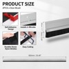 Unique Bargains Aluminum Nylon Door Brush Bottom Sweeps 35.46" x 1.69" Silver 2 Pcs - 2 of 4