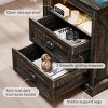 GlasFlength Nightstands Nightstand Farmhouse Style Bedside Table with Storage Drawers Simple Design for Bedroom, Brown, 19.68"*15.75"*23.62" - 3 of 4