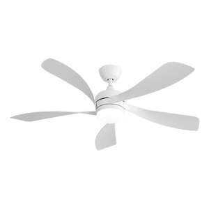 BestParts 52 Inch Ceiling Fan with Light, Remote Control Ceiling Fan, Reversible Quiet Motor, 6 Speed ​​Air Flow, Bedroom Living Room, ABS - 1 of 4