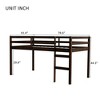 NicBex Twin/Full Size Loft Bed,Rubber Wood Loft Bed Frame with Ladder and Guardrail,Bed Frame for Adults,Kids,Box Spring Not Required - 3 of 4