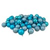 Northlight Shatterproof 4-Finish Christmas Ball Ornaments 2.5" (60mm) - Turquoise Blue - 60ct - 2 of 4