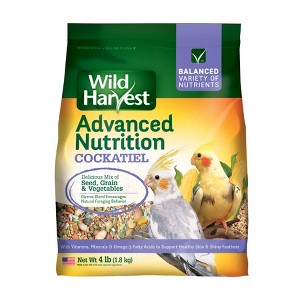 Wild Harvest Advanced Nutrition Grain and Vegetable Flavor Cockatiel Bird Dry Food - 4lb - 1 of 4