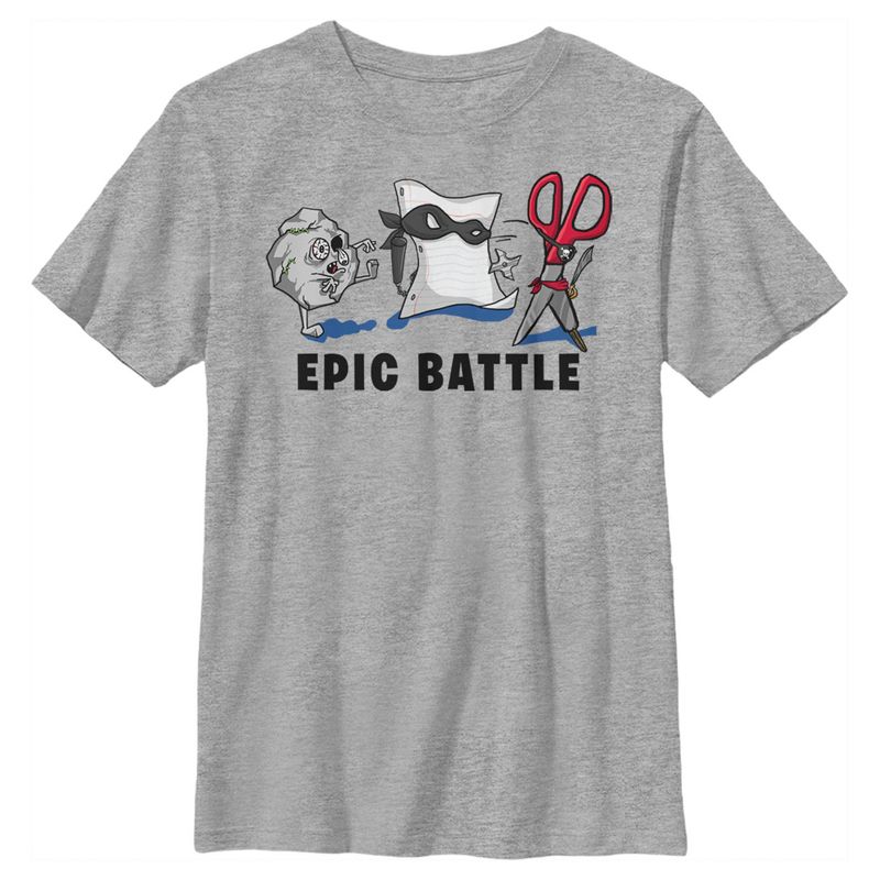 Boy's Lost Gods Epic Rock Paper Scissor Battle T-Shirt, 1 of 6