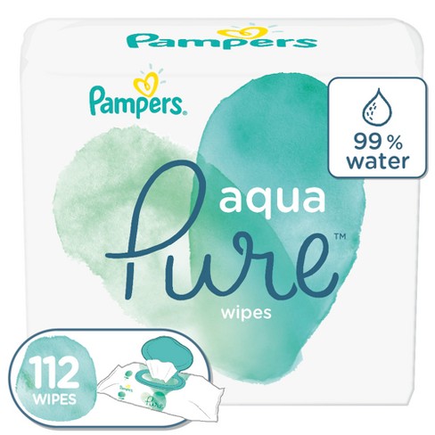 Pampers Aqua Pure Toallitas para bebés, sensitivo, con agua, 6 cajas tipo  tapa emergente, SG_B07JQM8ZGW_US, 12 recambios, 1