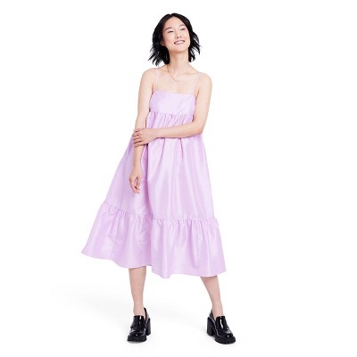 Women's Textured Empire Waist Midi Dress - Kika Vargas x Target Lavender