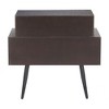 Side Table 24"H Brown – Modern MDF Table with Dual Drawers By Zuo Modern - 4 of 4