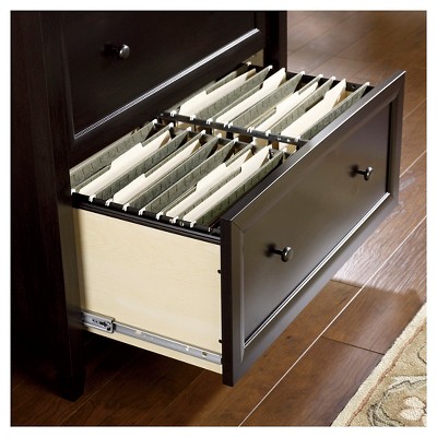 Estate Black 2-Drawer Lateral File Cabinet with Full Extension Slides