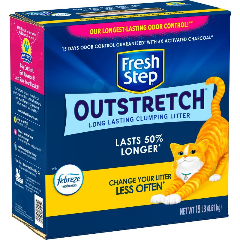 Fresh Step Outstretch Febreze Scented Cat Litter - 19lbs, 4 of 25