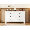 6 Drawer Dresser for Bedroom, Farmhouse Storage Cabinet with Spacious Drawers, Particle Board Wooden Bedroom Dresser-Coolbibila - 3 of 4