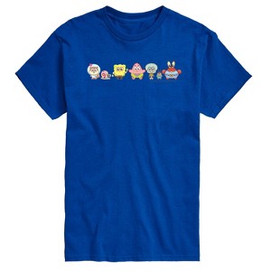 Men's - Spongebob Squarepants - Adorabob Lineup Full Color Short Sleeve Graphic T-Shirt - 1 of 4