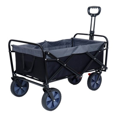 Grungis Folding Wagon Cart with  360lbs Weight Capacity,Heavy Duty Shopping Cart with Wheels,Utility Cart for Camping,Shopping