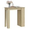 vidaXL Bar Table with Storage Rack Sonoma Oak 40.2 in.x19.7 in.x40.7 in. Engineered Wood - 3 of 4