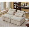 NicBex Modern Modular Soft Chenille Loveseat Sofa with Removable Pillows,Minimalist Armless 2-Seater Sofa for Living Room,Bedroom - 4 of 4