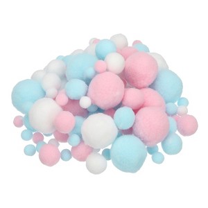 Unique Bargains Creative Round Craft Decoration Home Art Supplies Pom Poms - 1 of 4