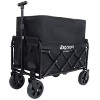 KTMBDW 29.5'' Collapsible Wagons Carts, Heavy Duty Folding Beach Wagon Cart with Wheels, Portable Utility Outdoor Wagon for Camping - 3 of 4