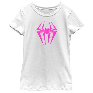 Girl's Spider-Man: Across the Spider-Verse Spider-Gwen Logo T-Shirt - 1 of 4