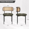 FONTOI Accent Chairs, Comfortable Cushioned Seats with Hardback Structure, Stylish Chairs for Cozy Rooms, 4PCS, Green, 19.7"*16.5"*29.9" - 4 of 4