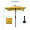 Sonkuki 6.5 FT LED Square Outdoor Patio Umbrella Market Table Umbrella - 3 of 4