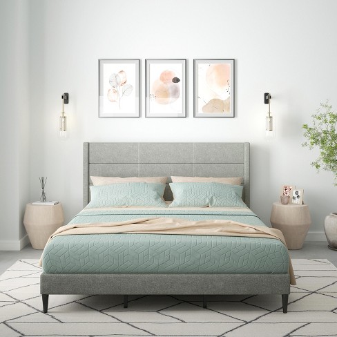 Glenwillow Home Pax Upholstered, California King Bed Frame No Boxspring Needed
