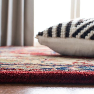 Elegant Hand-Tufted Wool Rectangular Rug in Lustrous Red, 3' x 5'
