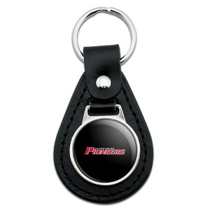 California State University, East Bay Secondary Logo Black Leather Keychain - 1 of 4