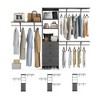 MAYEERTY Gray 96x16x75" High-Capacity Wardrobe Rack - 3 Drawers, Shelves, Expandable Rods, Stylish & Durable - 4 of 4