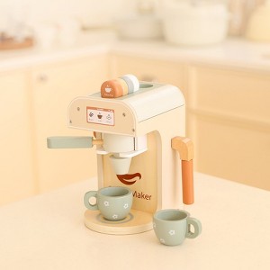 Freniland- Schema Wooden Toy Coffee Maker Set for 2 Years Toddlers,Pretend Play Espresso Machine with Cups and Coffee Pods - 1 of 4