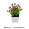 Unique Bargains Realistic Artificial Plants Eucalyptus & Lotus Arrangement Plastic 2.95"x2.95"x7.48" 1 Pcs - 3 of 4