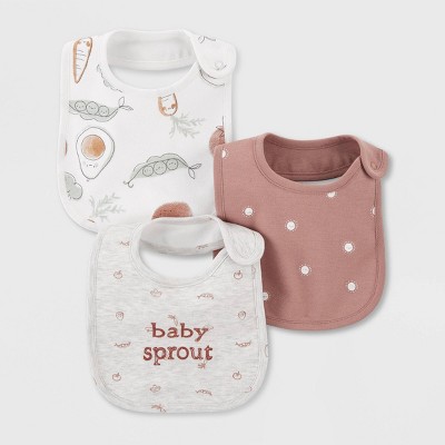 Image of Carter's Just One You® Baby 3pk Veggies Bib - Brown
