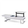 Vynxaria Industrial Round Coffee Table, No Storage, Weathered Gray Oak & Metal Finish, 70lbs Top Weight Limit - 2 of 4