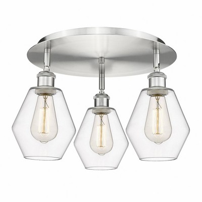Cindyrella - 3 Light Flush Mount In Industrial Style-10 Inches Tall and 17.75 Inches Wide