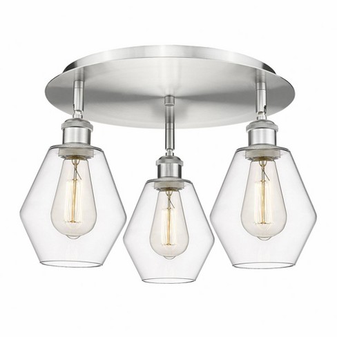 Innovations Lighting Cindyrella 3 - Light Flush Mount in  Satin Nickel - image 1 of 1