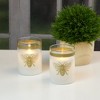 LumaBase Battery-Operated LED Glass Candles with Flickering Flame, Honeybee - Set of 2 - 3 of 4