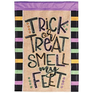 Dicksons Magnolia Garden Outdoor Flag Decoration For Garden, Yard, Or Walkway Large 29 x 42, Weather Resistant Polyester, Trick or Treat Smell My Feet - 1 of 1