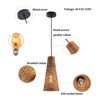 YIYIBYUS 3-Piece Modern Brown Rattan Island Pendant Light Adjustable Height - 4 of 4