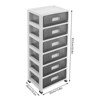 YIYIBYUS 6-Drawer Desktop Organizer with Open Tray Top, for Office, School - 4 of 4