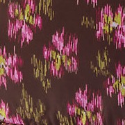 rich coffee ikat floral
