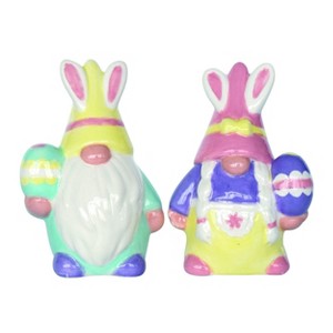 Transpac Easter Bunny Gnome Dolomite Salt and Pepper Shakers Collectables Multicolor 3.75 in. Set of 2 - 1 of 4